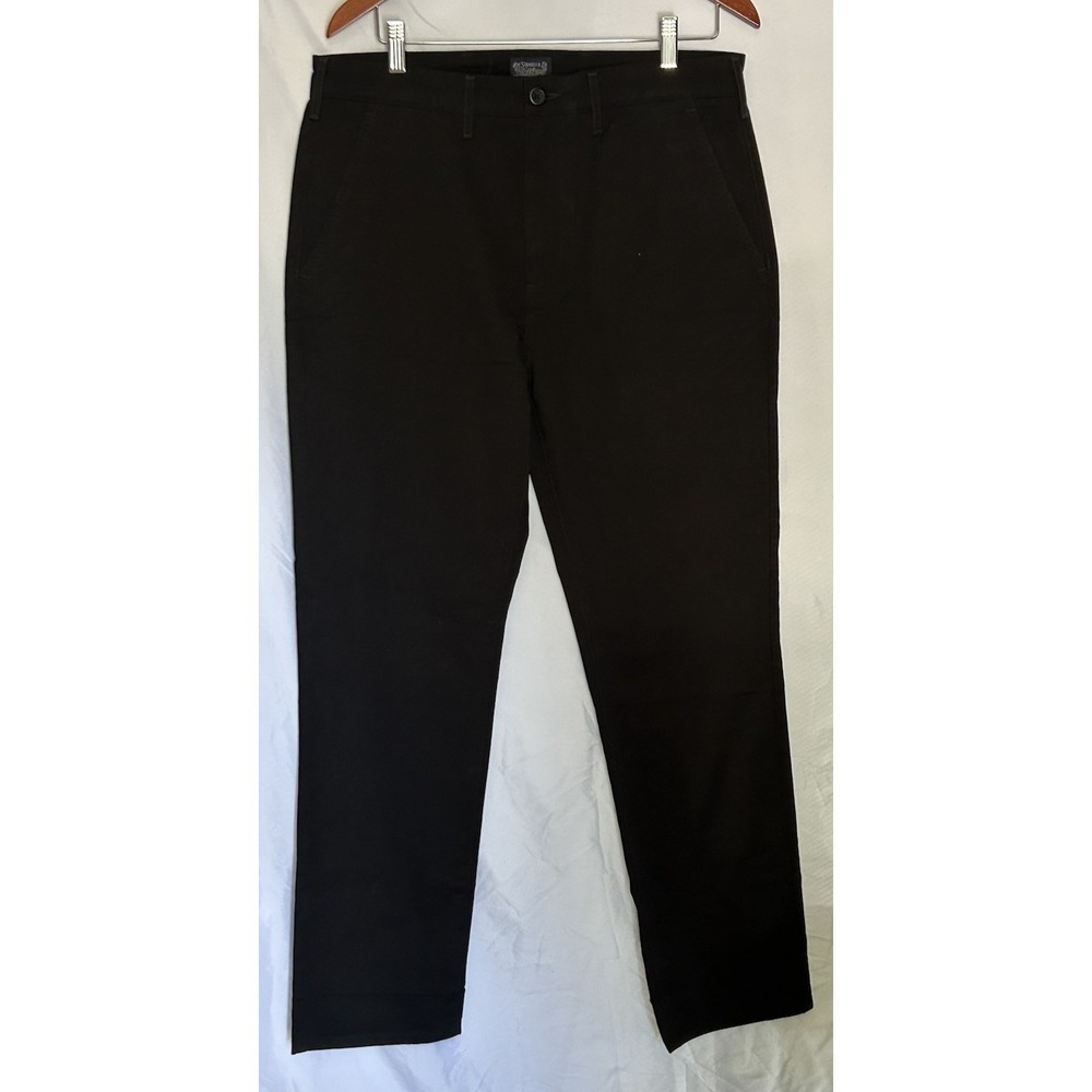 Men's Levi's Black Cotton Blend Slacks Chino Pants Size 33X32 Stretch Formal